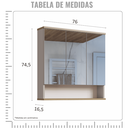 Ver imagem 5 de Espelheira Aqua 76cm Estilare ESP4004 Nude/Carvalho