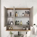 Ver imagem 4 de Espelheira Aqua 76cm Estilare Esp4004 Nude/carvalho