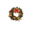 Ver imagem 7 de Guirlanda De Natal Decorada Luzes De Led 50 Cm X 50 Cm Luxo