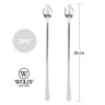 Conjunto 2 Colheres Aço Inox Bailarina 30 Cm Wolff - 3