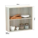 Ver imagem 3 de Armário Luciane 80cm 2 Portas Luci Legno Crema C/Connect