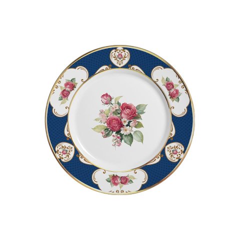 Conjunto com 6 Pratos de Sobremesa Singapura Azul Alleanza Cerâmica