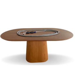 Mesa de Jantar Cone Retangular Arredondada 120x80cm Freijó - 2