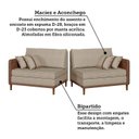 Ver imagem 6 de Sofá Living 3 Lugares Bipartido com Pés em Madeira Maciça 172cm Manágua Yescasa