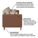 Ver mais imagens de Sofá Living 3 Lugares Bipartido com Pés em Madeira Maciça 172cm Manágua Yescasa