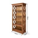 Ver imagem 2 de Estante Rústica com Prateleiras Detalhe X em Madeira Maciça - Natural