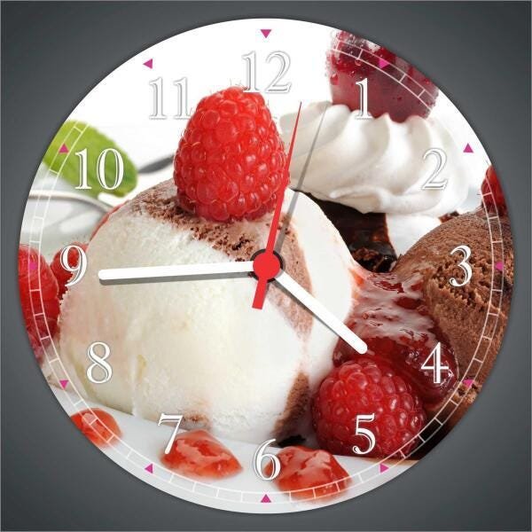 Relógio De Parede Sorvete Sorveterias Gourmet Gg 50 Cm 01 - 3