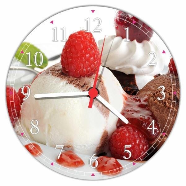 Relógio De Parede Sorvete Sorveterias Gourmet Gg 50 Cm 01 - 1