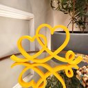 Ver imagem 2 de Estatueta Coração Romance 26cm - Decoração Casal Quarto Sala - Cor: Amarelo