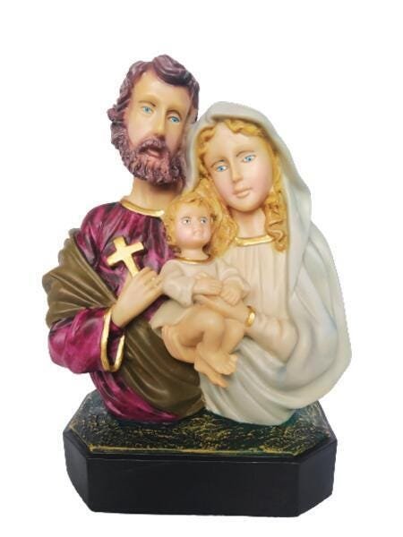Imagem De Sagrada Familia 20Cm Busto Em Resina - 1