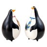 Artesanato Em Cabaça: Kit Com Dois Pinguins (K095) - 2