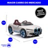Carro Elétrico Infantil Bmw I14 12v Branco com Controle Remoto Zippy Toys - 6