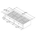 Ver imagem 2 de Cama de Solteiro com Quatro Portas Embaixo Branco