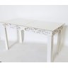 Mesa Provençal Arabesco 200x80 Altura 80cm MDF Branco Reto - 3