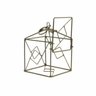 Gaiola Quadrada para Parede Decoração Porta Vela 11 Cm - 4