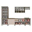 Ver imagem 4 de Cozinha Modulada Henn Connect 8 Peças (2aéreos+3balcões+1paneleiro+2tampos) C6p16 Duna/cristal-