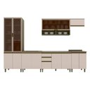 Ver imagem 5 de Cozinha Modulada Henn Connect 8 Peças (2aéreos+3balcões+1paneleiro+2tampos) C6p16 Duna/cristal-