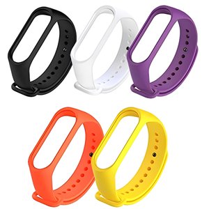 Kit 5 Pulseiras em Silicone Nsmart Compatíveis com Mi Band 3 / Mi Band 4 Compatível com Smartband Xi