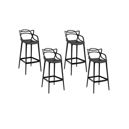 Kit c/ 4 banquetas Médias Masters Allegra 66cm Cozinha Bar - 1 Kit c/ 4 banquetas Médias Masters Allegra 66cm Cozinha Bar - 1