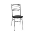 Ver imagem 3 de Conjunto 2 Cadeiras para Sala de Jantar Cinza/Cromado/Preto