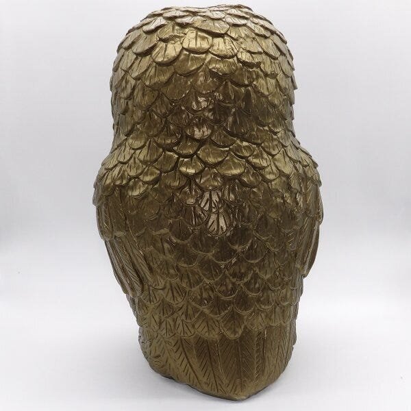 Estátua Escultura Coruja Gorda Grande 37 cm - 2