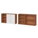 Ver imagem 3 de Armário Aéreo 120cm com 2 Portas e Nicho Luana Cinamomo Branco Aramóveis