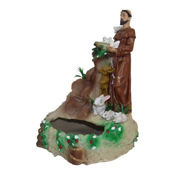 Fonte de água São Francisco de Assis decoração. - 2