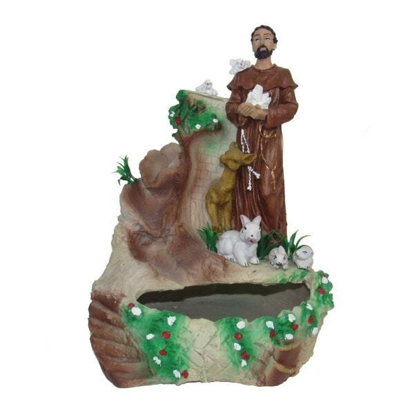 Fonte de água São Francisco de Assis decoração. - 1