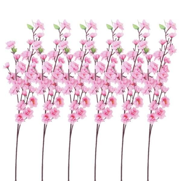 Flor Artificial Pessegueiro Haste com 1,20 Metros 6 Unidades - 1