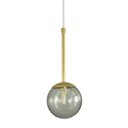 Ver imagem 1 de Pendente Globo Esfera de Vidro 12cm - OURO - Vidro Fumê - 2527-14-FU