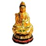 Estátua Deusa Kuan Yin Dourada Resina 11Cm - 1