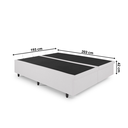 Ver imagem 2 de Cama Box com Baú King 193x203 com Pistão a Gás Courino Linho