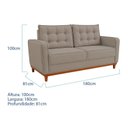 Ver imagem 3 de Kit Sofá 2 Lugares e 2 Poltronas Luxo Moderno Sala de Estar Samuel
