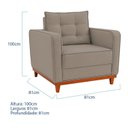 Ver imagem 4 de Kit Sofá 2 Lugares e 2 Poltronas Luxo Moderno Sala de Estar Samuel