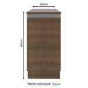 Ver imagem 3 de Balcão Armário de Cozinha 40 cm 1 Porta Rustic Glamy Madesa