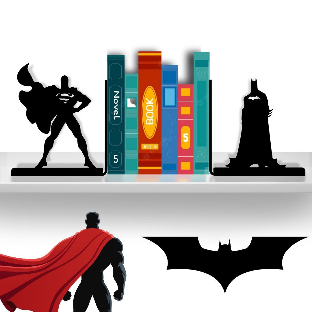 Aparador Porta Livros Batman e Superman Geek Marketplace - 1