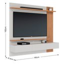 Ver imagem 4 de Painel Home Suspenso para TV 70 Pol. 180cm Buriti C05 Off White Matte/Freijó - Mpozenato