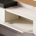 Ver imagem 5 de Painel Home Suspenso para TV 70 Pol. 180cm Buriti C05 Off White Matte/Freijó - Mpozenato