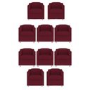 Ver imagem 1 de Kit 10 Poltronas Decorativa Reforçada Recepção Clinica Salão Suede Marsala