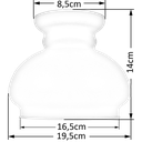 Ver imagem 2 de Cupula de Vidro Liso Fosco 16,5 para Lustre e Candelabro