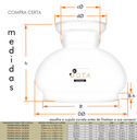 Ver imagem 3 de Cupula de Vidro Liso Fosco 16,5 para Lustre e Candelabro