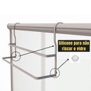 Ver imagem 2 de Suporte para Box de Banheiro Toalheiro Duplo Preto 60cm