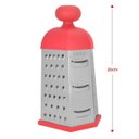 Ver imagem 3 de Ralador de Legumes Aço Inox Grande 6 Faces Ergonômico 25cm:Vermelho