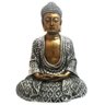 Estátua De Buda Hindu Dourado E Prateado 22Cm - 1