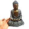 Estátua De Buda Hindu Dourado E Prateado 22Cm - 2
