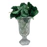 Vaso De Cristal Transparente Grande Com Planta Artificial - 1