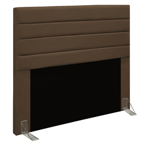Cabeceira Rubi Para Cama Box Queen 160 cm Suede Marrom - D’Rossi