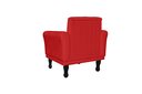 Ver imagem 3 de Kit 2 Poltronas Decorativa Classic Suede Vermelho Pés Madeira Ms Decor