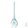 Escultura Gota Em Cristal Murano Água Marinha São Marcos - 2