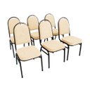 Ver imagem 1 de Kit com 6 Cadeiras para Auditórios Linha Hotel Bege